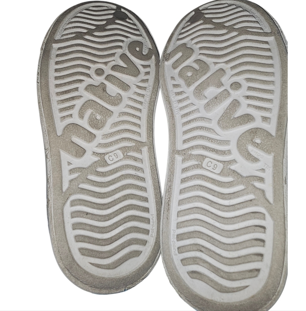 Native Shoes Kids Animal Print Slip-On Shoes - Orange on White - Picture 2 of 7